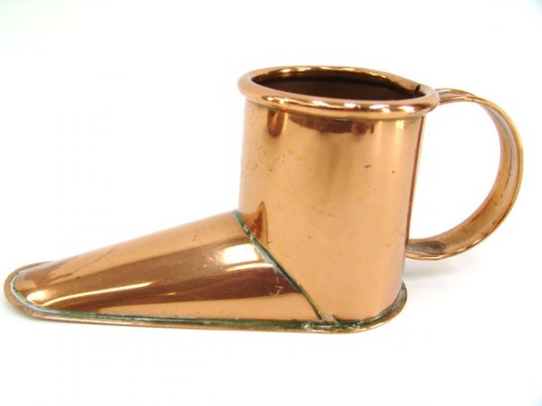 Copper Boot Shaped Ale Warmer With Handle