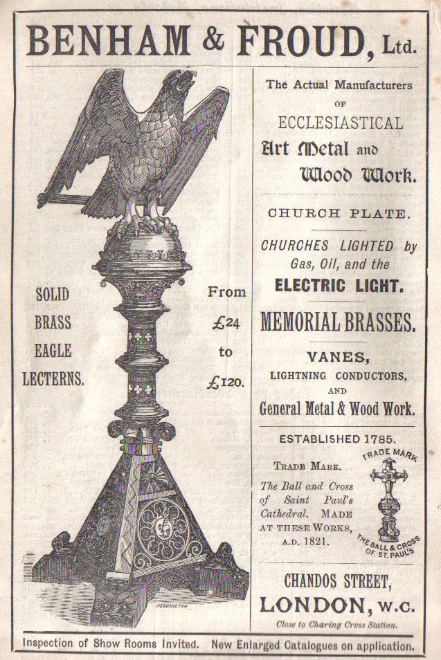 Benham & Froud Advert