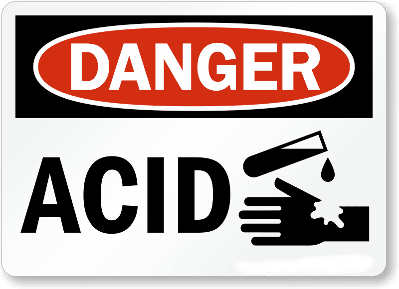 Acid Danger Sign