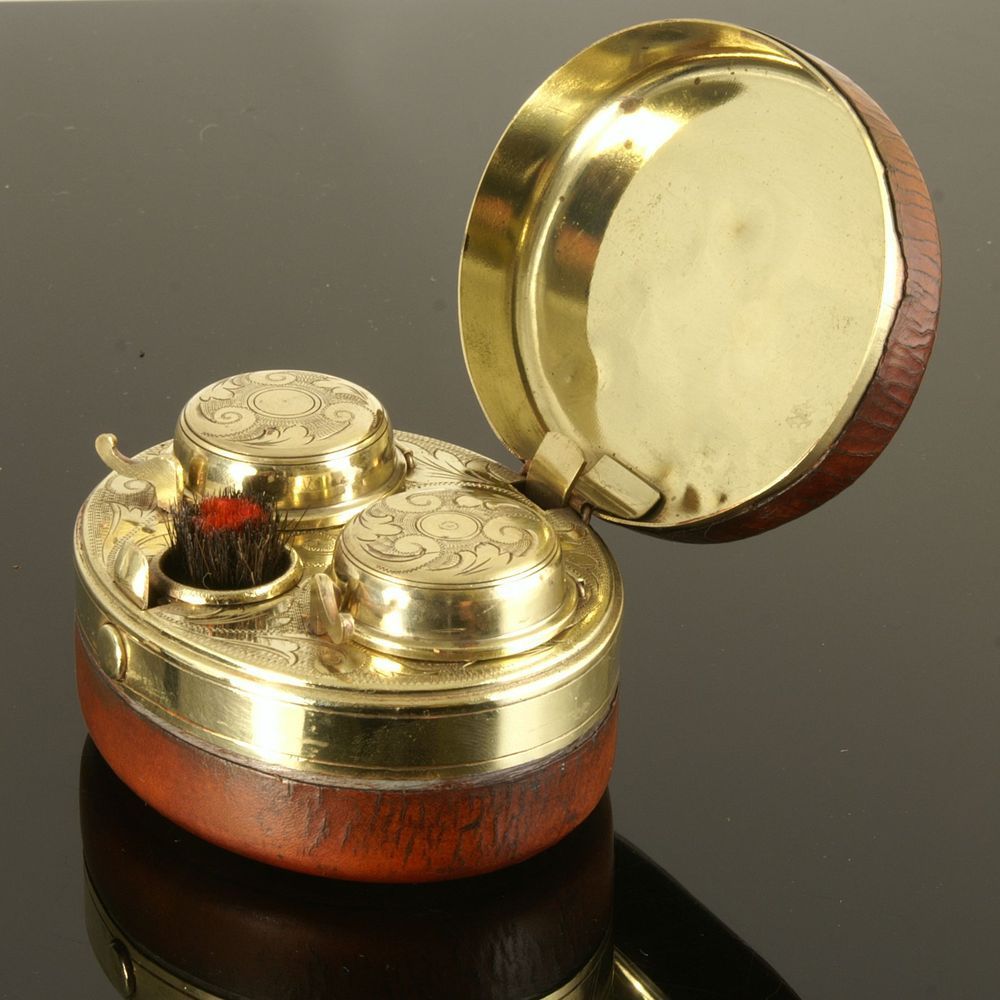 Victorian Double Travelling Inkwell