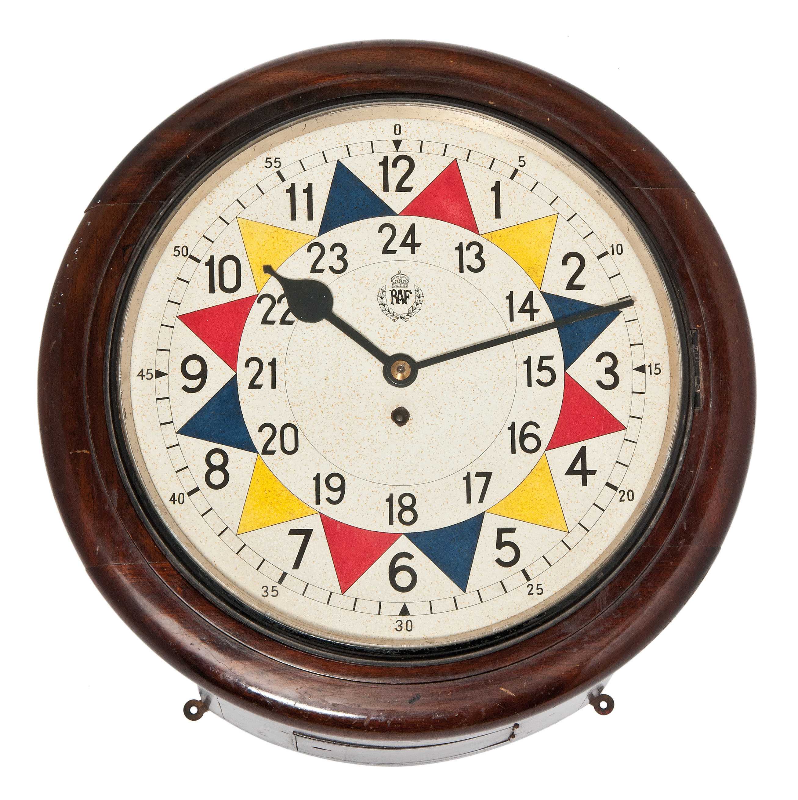 Mahogany RAF Sector Clock