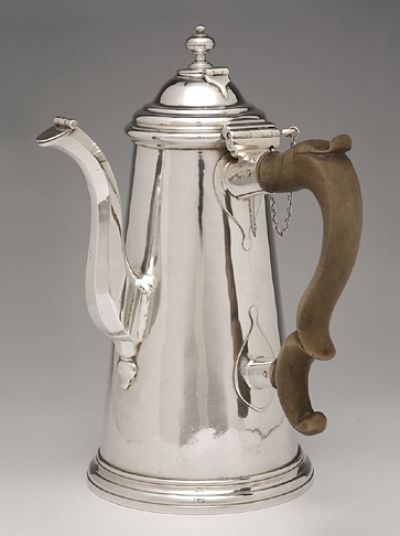 Silver  Coffee and Chocolate Pot
