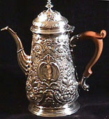 Silver Coffee  and Chocolate Pot